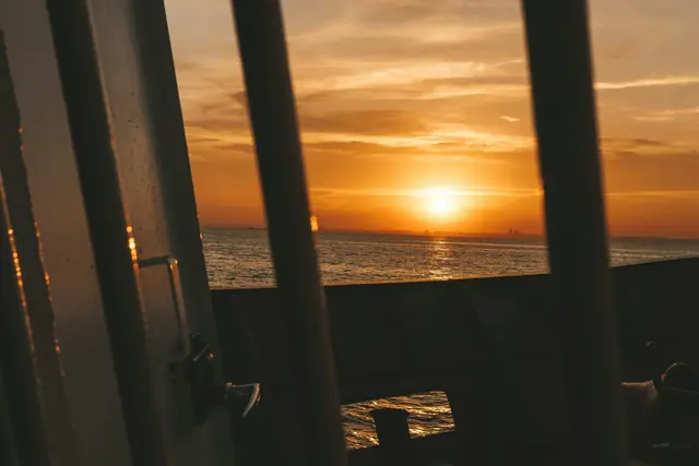 Sunset from the ferry deck